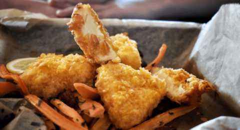 Gebackene Rupp Enzian Ecken mit Ofenkarotten | Rupp